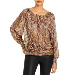 Ramy Brook - Lucille Metallic Sheer Blouse - BRAND NEW